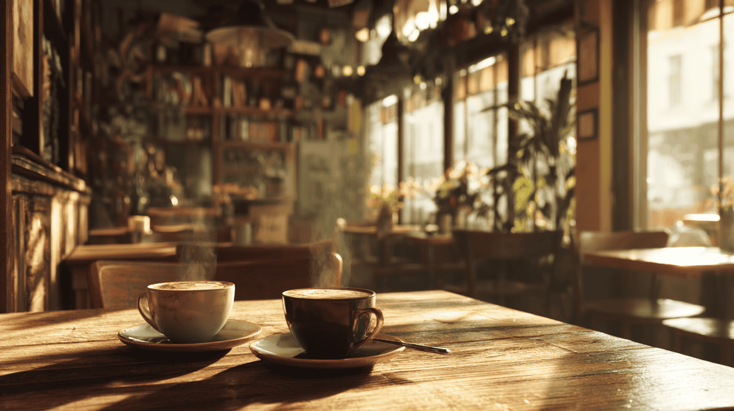 A cozy Nordic Fika setting with pastries and filter coffee.