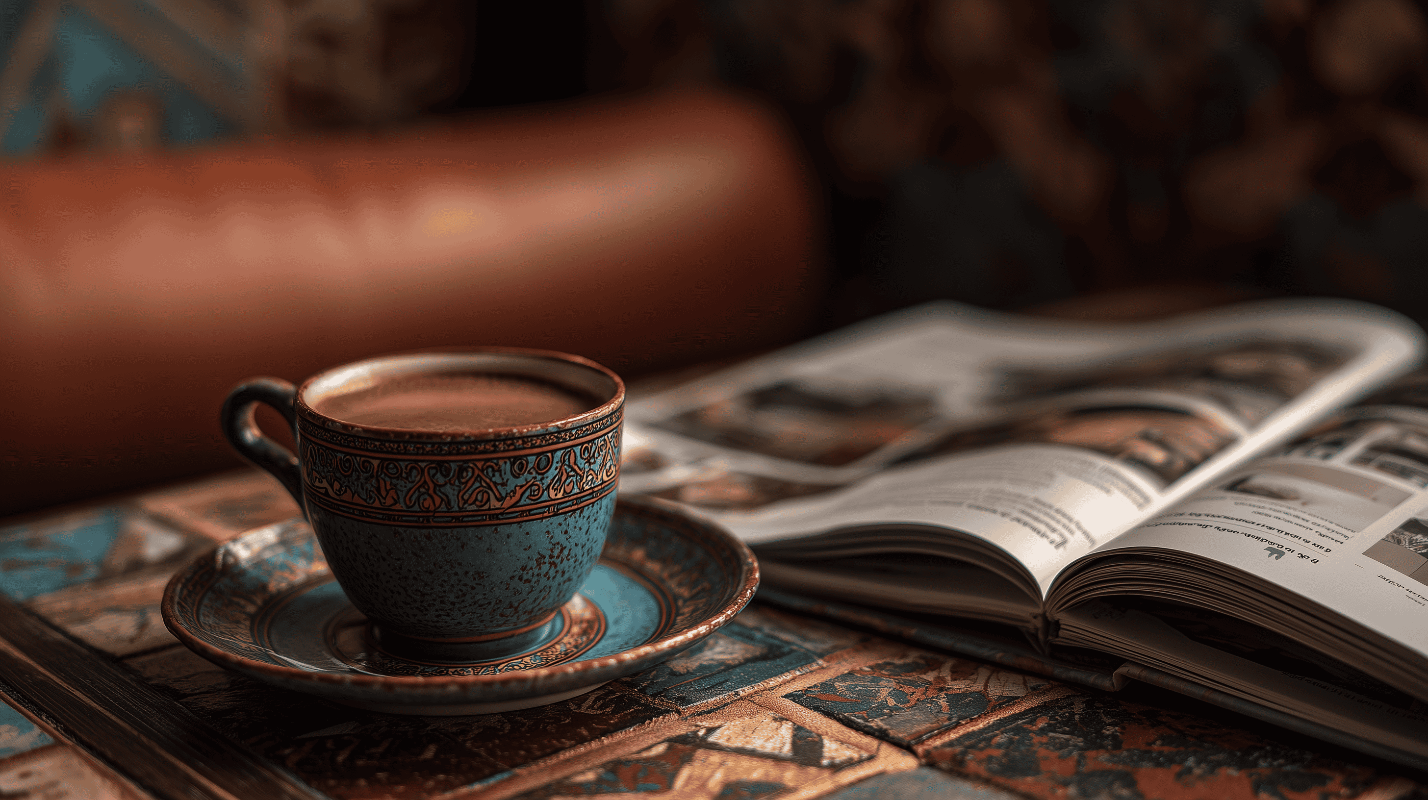 Italian espresso being served in a bustling cafe